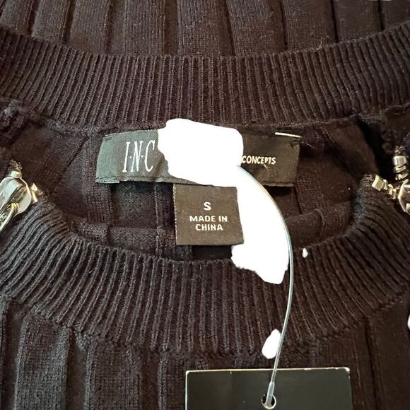 NWT! INC international concepts womens  zipper‎ pullover sweater - Picture 3 of 11